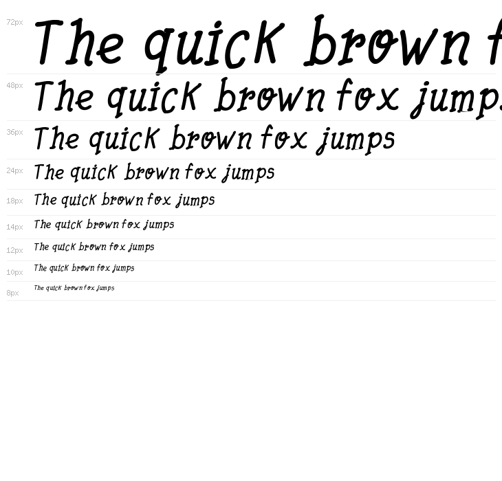 Quick Writing Bold Italic Waterfall