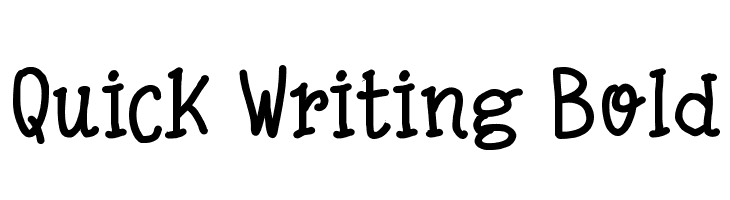 Quick Writing Bold Font