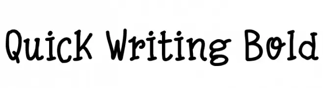 Quick Writing Bold  les polices de caractères gratuit tlcharger