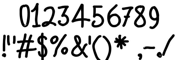 Quick Writing Bold Font OTHER CHARS
