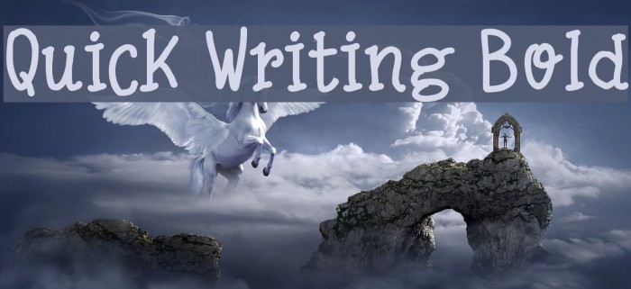 Quick Writing Bold Font examples