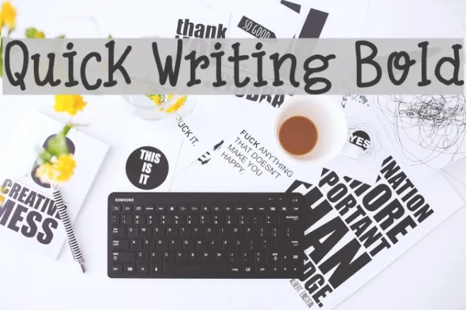 Quick Writing Bold Example 3