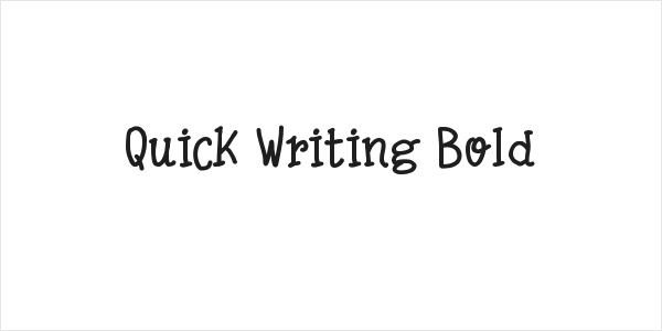 Quick Writing Bold Logo