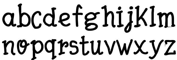 Quick Writing Bold Font LOWERCASE