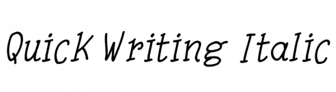 Quick Writing Italic  フリーフォントのダウンロード