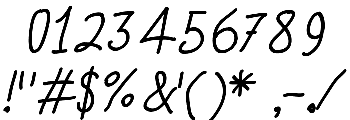 Quick Writing Italic Font OTHER CHARS