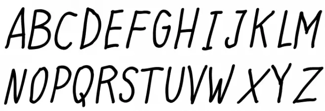 Quick Writing Italic Fonte MAIÚSCULAS