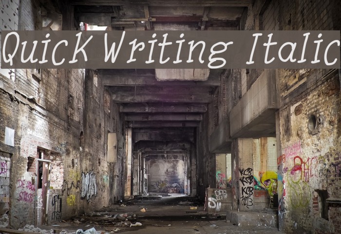 Quick Writing Italic Font examples
