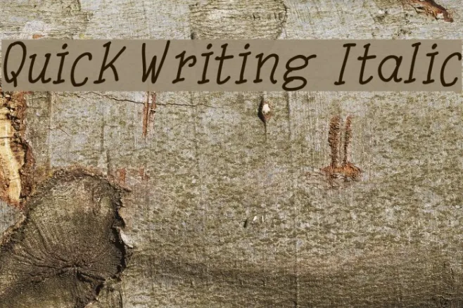 Quick Writing Italic Example 3