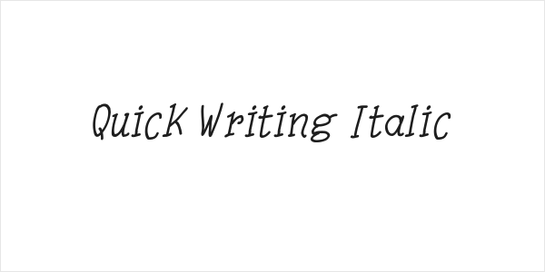 Quick Writing Italic Logo
