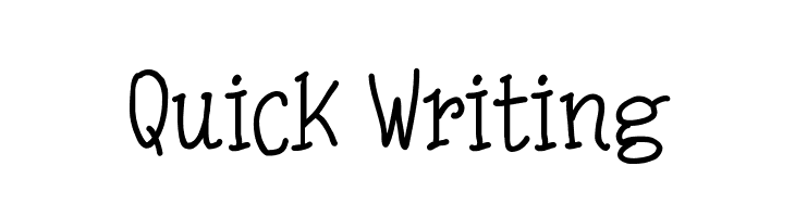 Quick Writing Font