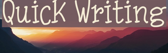 Quick Writing Font examples