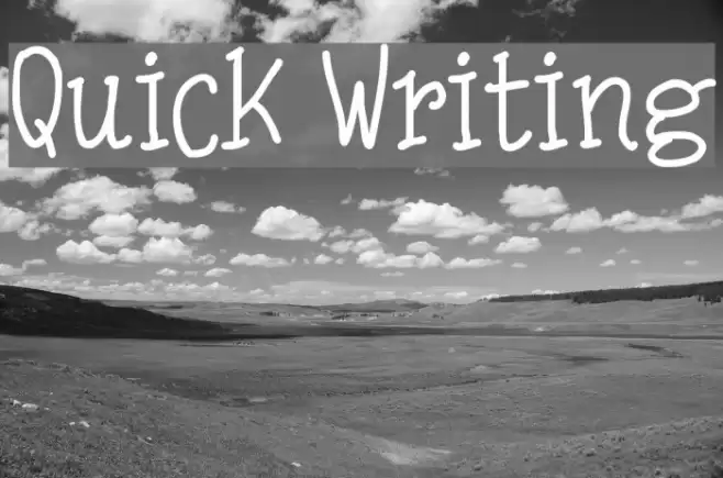 Quick Writing Font examples