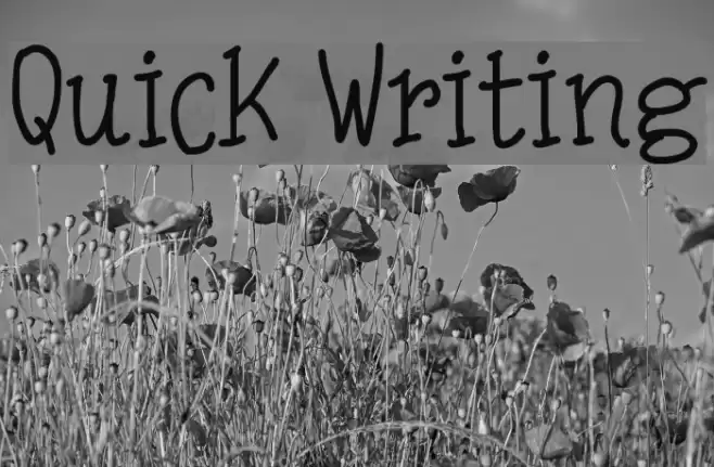 Quick Writing Font examples