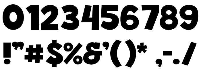 Quick Zap Font OTHER CHARS