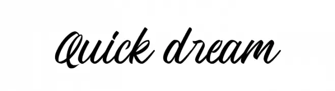 Quick dream  नि: शुल्क फ़ॉन्ट्स डाउनलोड