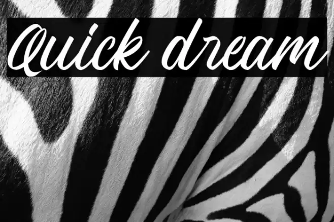 Quick dream Font examples