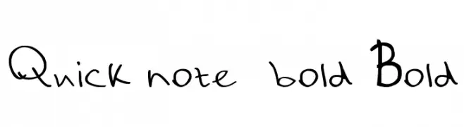 Quick note_bold Bold  Fuentes Gratis Descargar