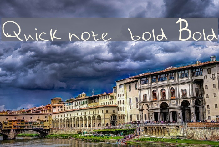 Quick note_bold Bold Font examples