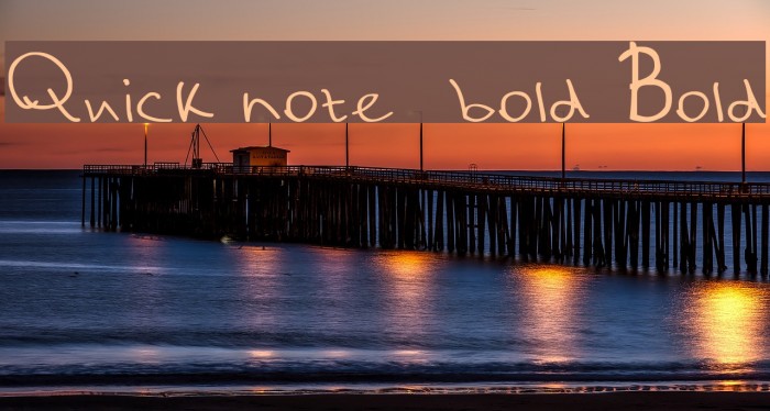 Quick note_bold Bold Font examples