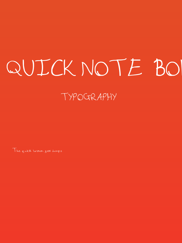 Quick note_bold Bold Poster