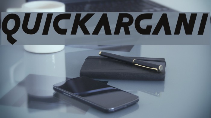 QuickArgani Font examples