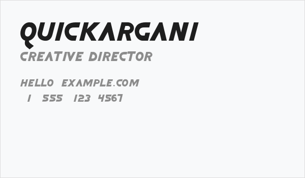 QuickArgani Business Card