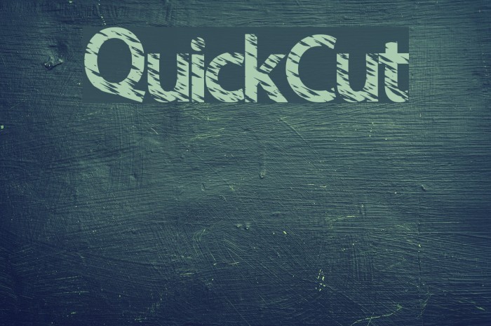 QuickCut Font examples