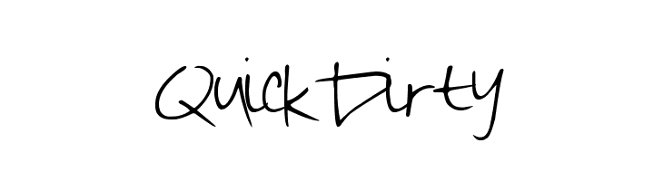 QuickDirty  Frei Schriftart Herunterladen