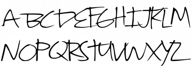 QuickDirty Schriftart Groß