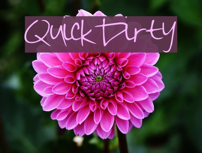 QuickDirty Font examples