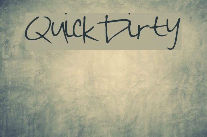 QuickDirty Font examples