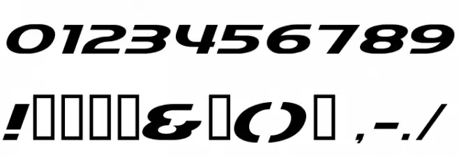 QuickExpress Font OTHER CHARS