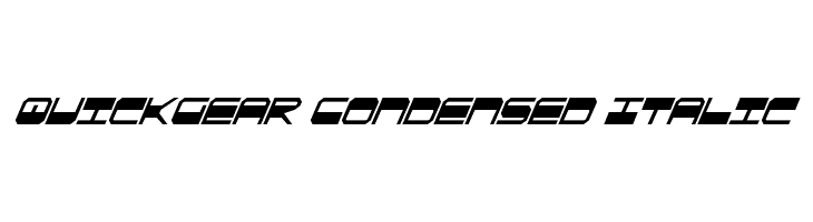 QuickGear Condensed Italic  font caratteri gratis
