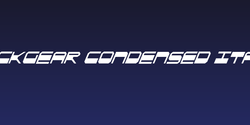 QuickGear Condensed Italic Social Header