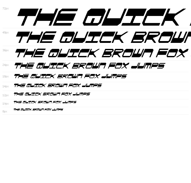 QuickGear Condensed Italic Waterfall