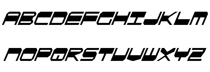 QuickGear Condensed Italic Font LOWERCASE