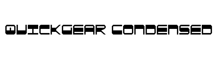 QuickGear Condensed Font