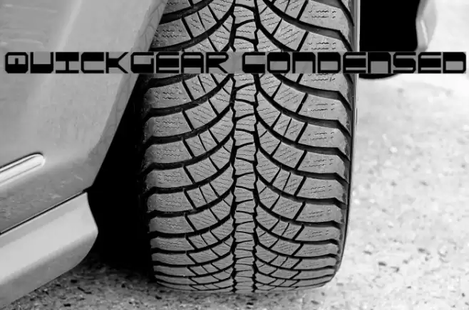QuickGear Condensed Font examples