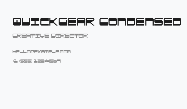 QuickGear Condensed Business Card
