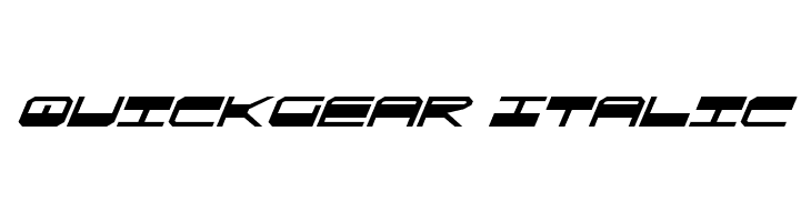 QuickGear Italic Font