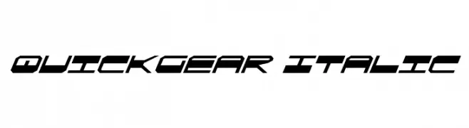 QuickGear Italic  les polices de caractères gratuit tlcharger