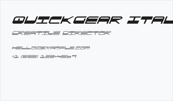 QuickGear Italic Business Card
