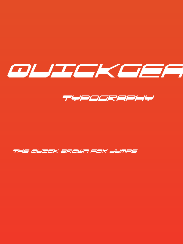 QuickGear Italic Poster