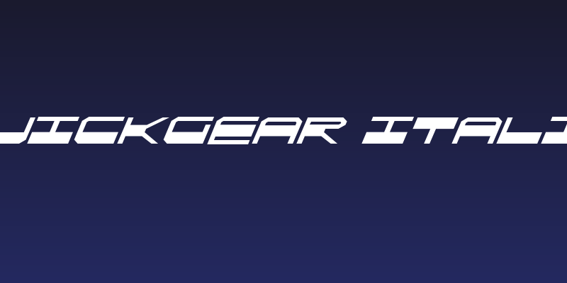 QuickGear Italic Social Header
