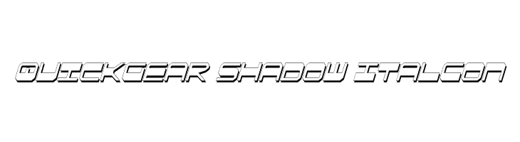 QuickGear Shadow ItalCon Font