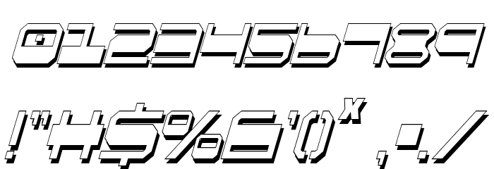 QuickGear Shadow ItalCon Font OTHER CHARS
