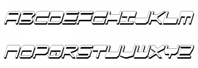 QuickGear Shadow ItalCon Schriftart Kleinbuchstaben