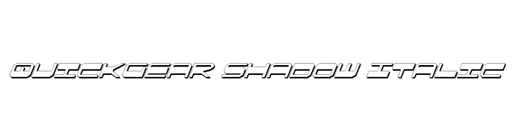 QuickGear Shadow Italic  لخطوط تنزيل
