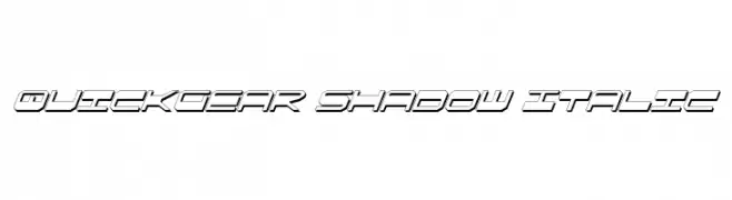 QuickGear Shadow Italic  les polices de caractères gratuit tlcharger